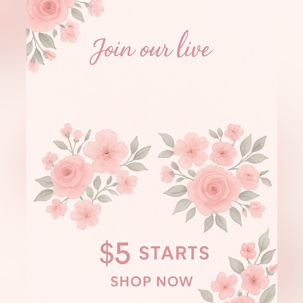 Join our live. $5 starts.